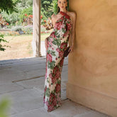 Long Dress With Hanging Flowers